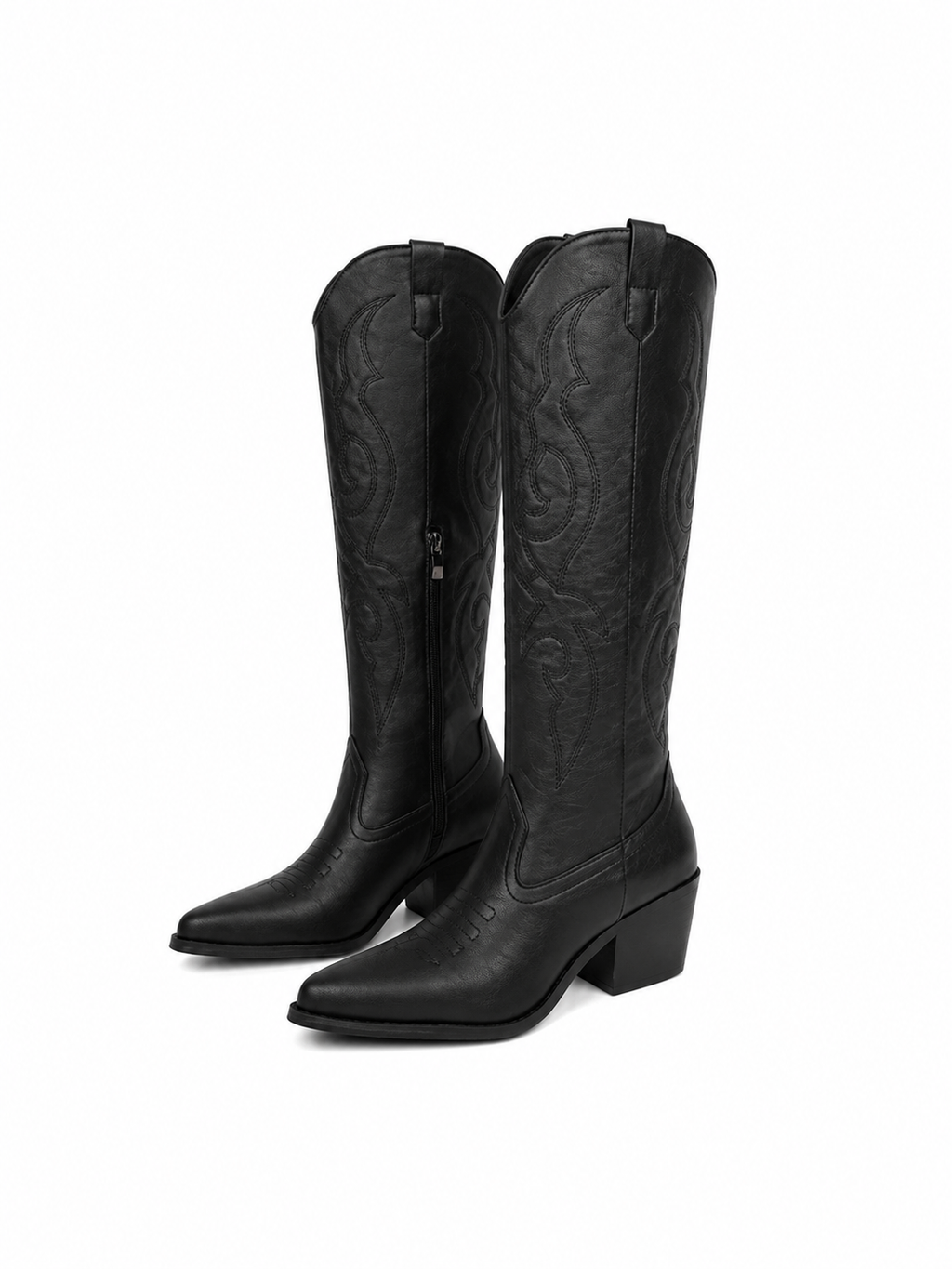 Bottes Western Hautes Brodées Femme Romane