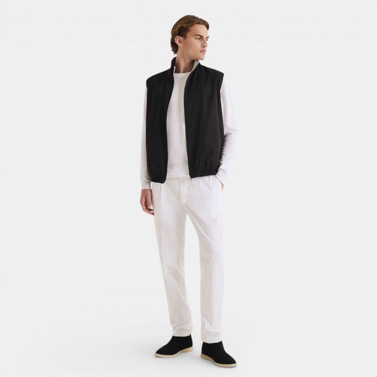 Doudoune Sans Manche Réversible Noir Homme Antoine