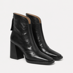 Bottines Bout Carré à Talon Carré Femme Mila