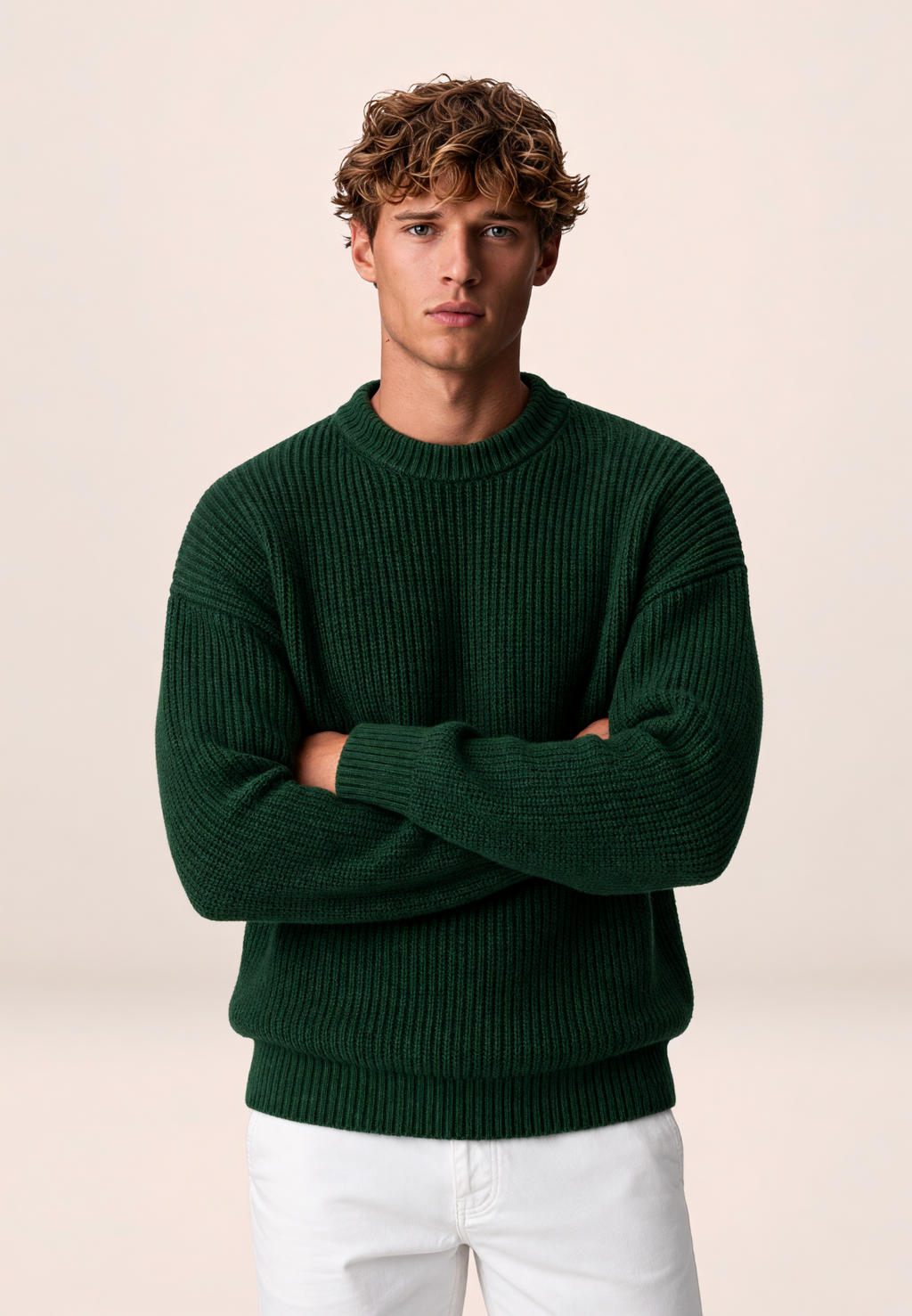 Pull Grosse Maille Col Rond Homme Bruno