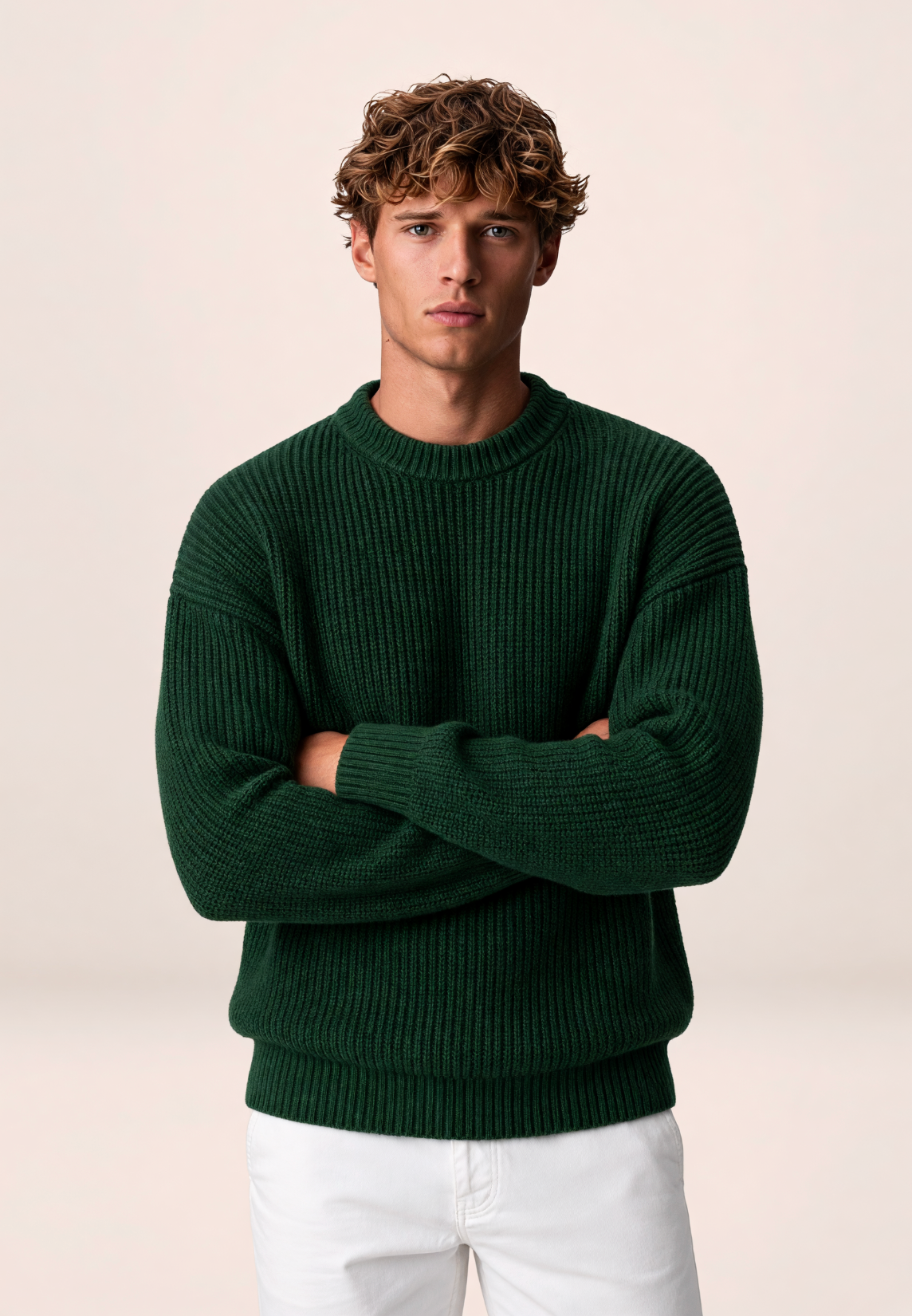 Pull Grosse Maille Col Rond Homme Bruno