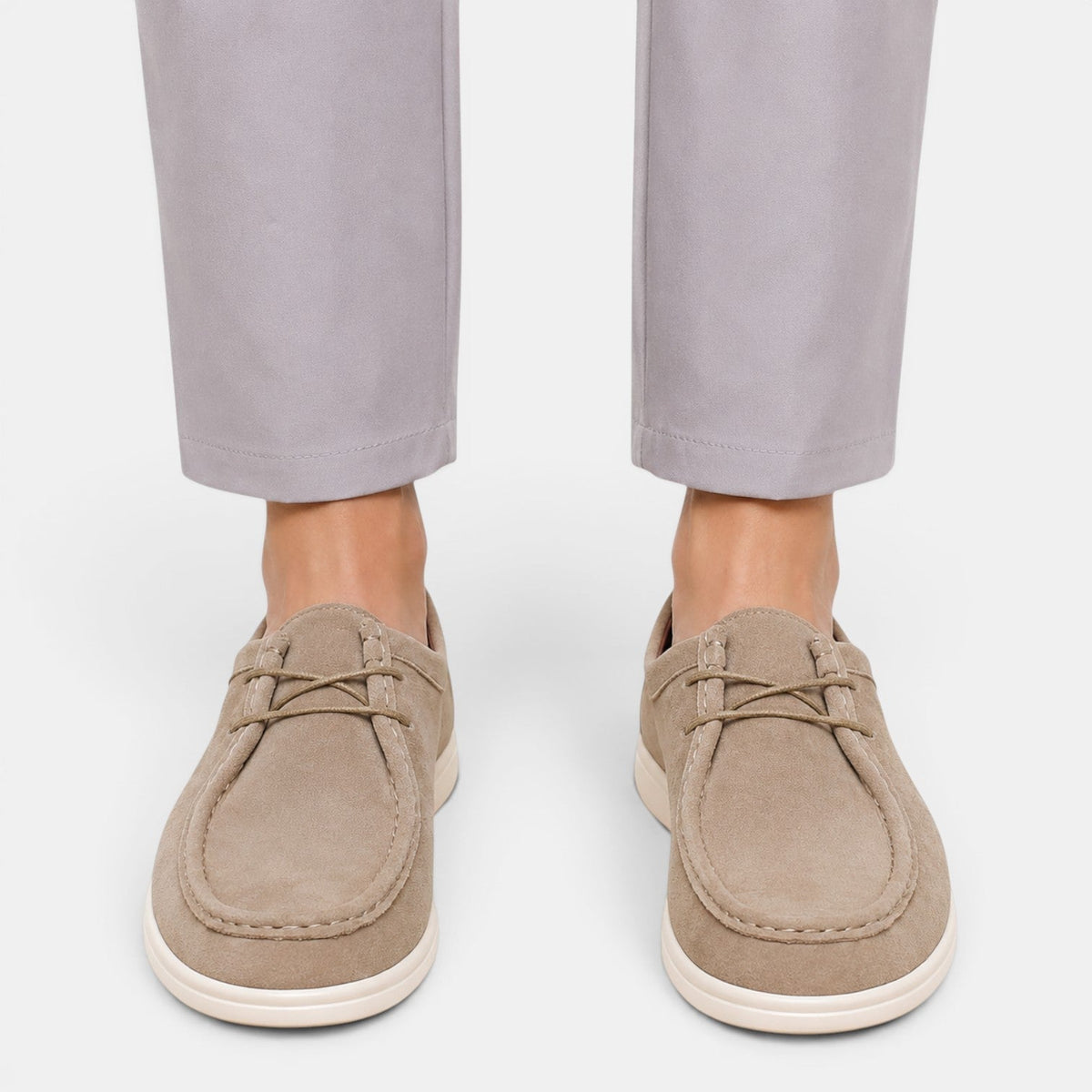 Mocassins Aspect Daim à Lacets Homme Bastien