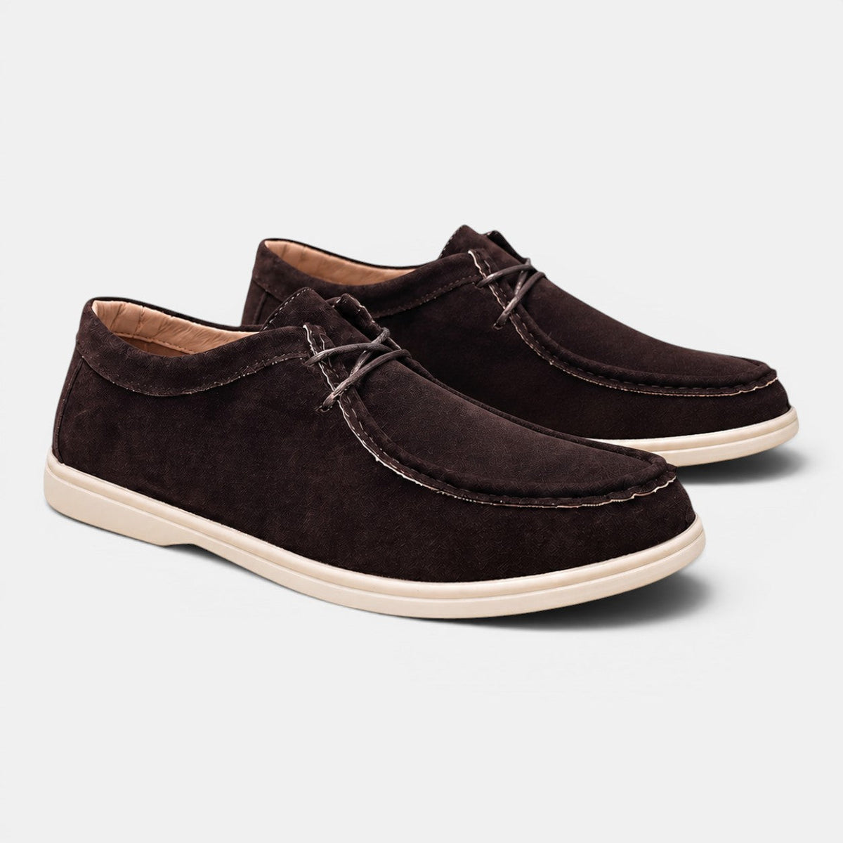 Mocassins Aspect Daim à Lacets Homme Bastien