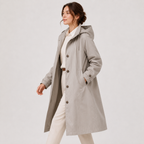 Imperméable Long à Capuche Femme Léa