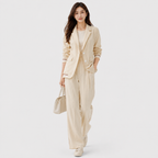 Tailleur Pantalon Beige Femme Hélène