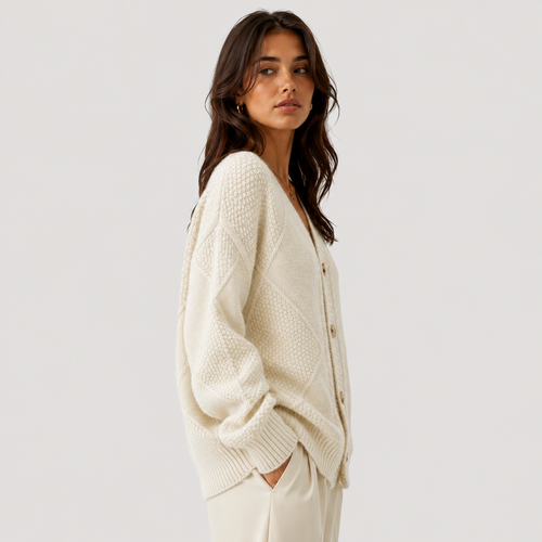 Gilet Col V en Maille Femme Agathe