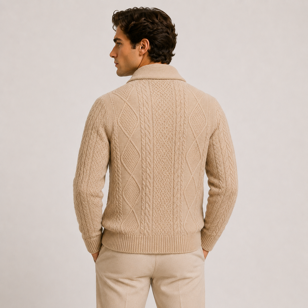 Cardigan Col Châle Torsadé Homme Arthur