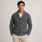Cardigan Col Châle Torsadé Homme Arthur
