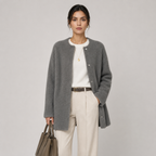 Gilet Court en Maille Col Rond Femme Manon