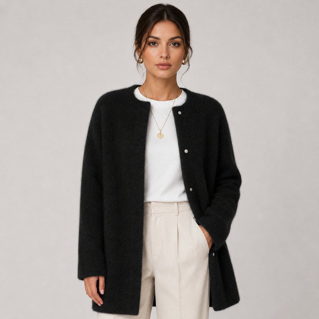 Gilet Court en Maille Col Rond Femme Manon