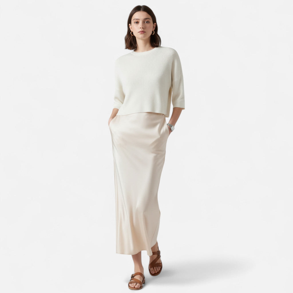 Jupe Longue Satinée Femme Diane