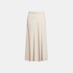 Jupe Satinée Midi Taille Haute Femme Céline