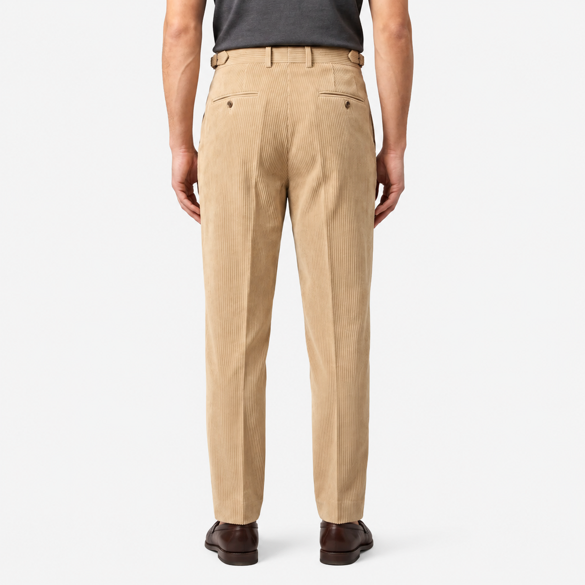 Pantalon Velours Côtelé à Pinces Homme Simon
