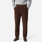 Pantalon Velours Côtelé à Pinces Homme Simon