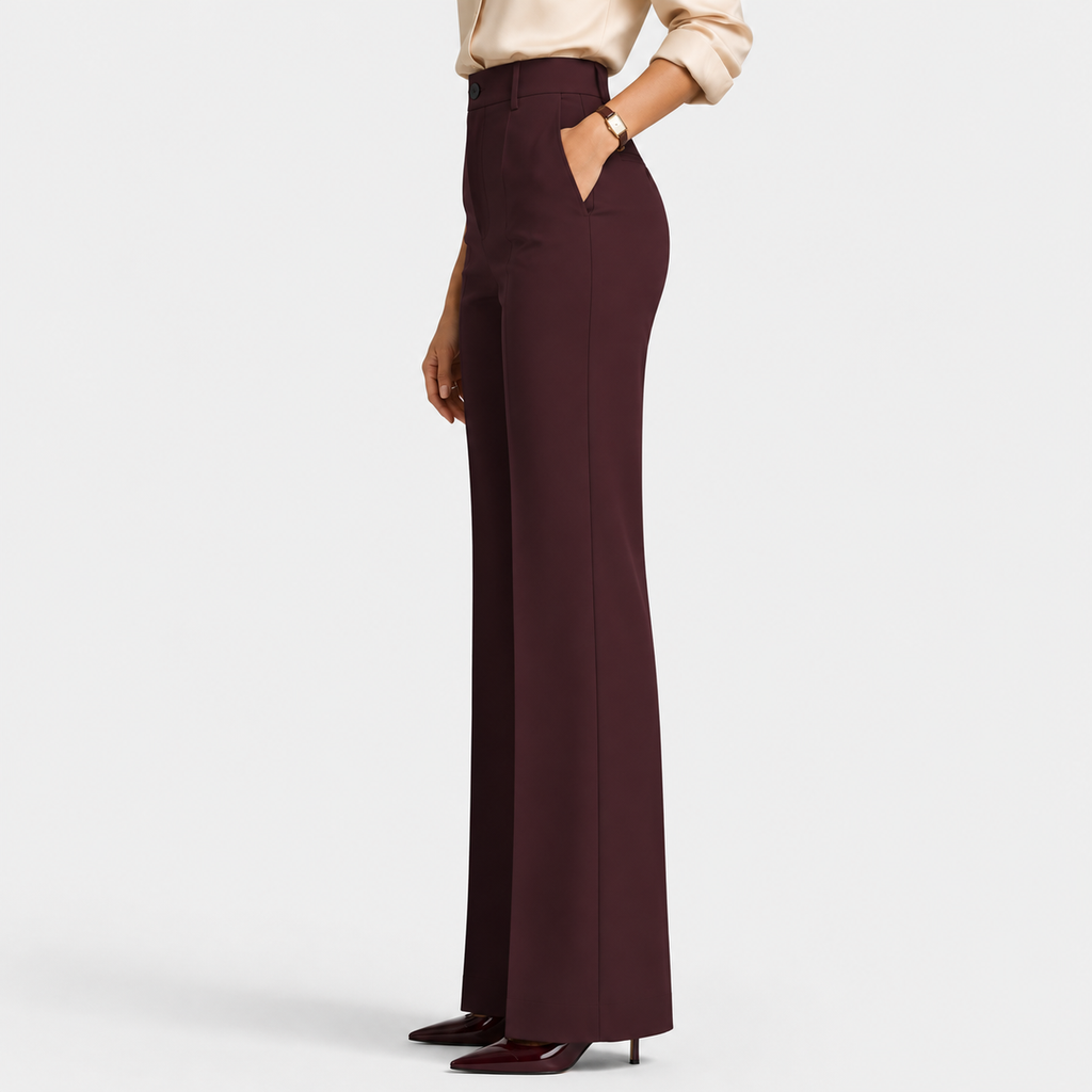 Pantalon Taille Haute Évasé Femme Ophélie