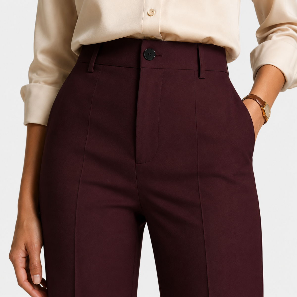 Pantalon Taille Haute Évasé Femme Ophélie