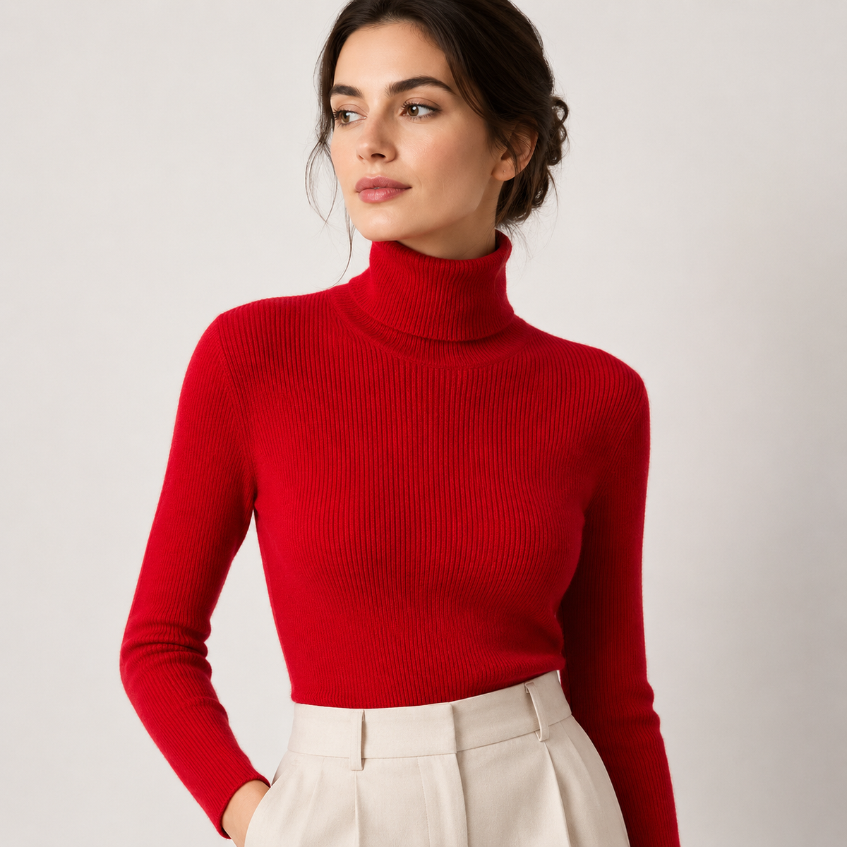 Sous Pull Col Roulé Effet Cachemire Femme Mathilde