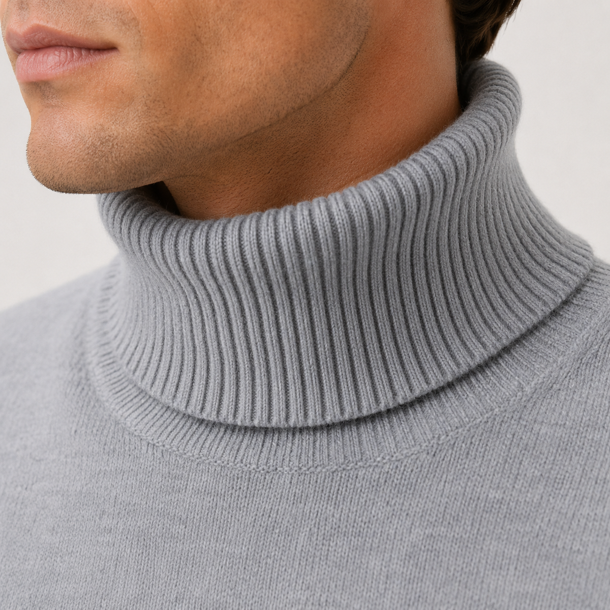 Pull Col Roulé en Maille Homme Baptiste
