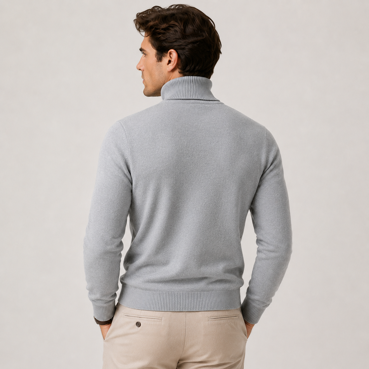 Pull Col Roulé en Maille Homme Baptiste