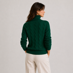 Pull Col Roulé Torsadé Doux en Maille Femme Clémence