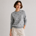 Pull à Pois Col Rond Femme Lucie