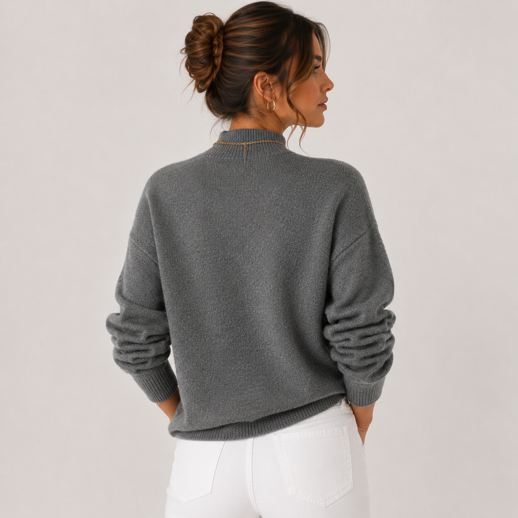 Pull Col Montant en Maille Femme Maëlle
