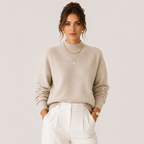 Pull Col Montant en Maille Femme Maëlle