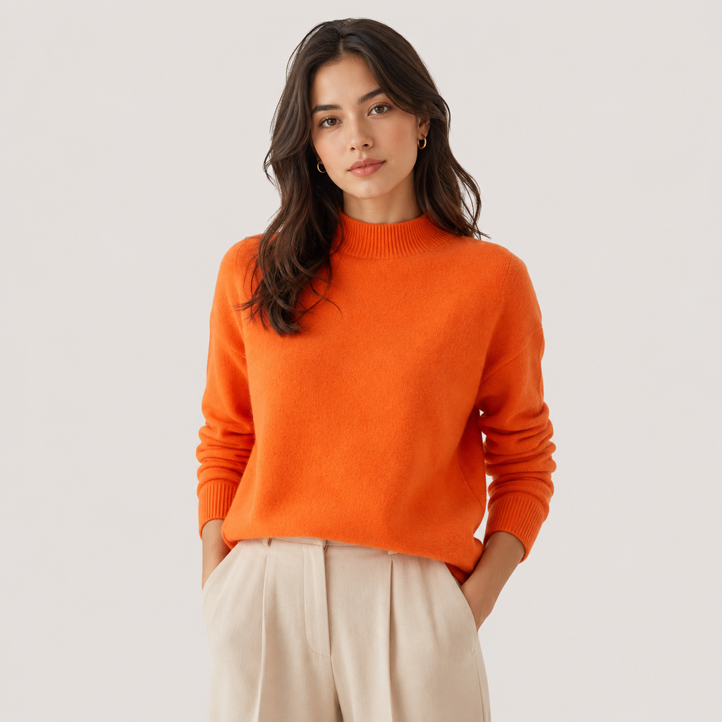 Pull Col Montant Effet Cachemire Femme Lise