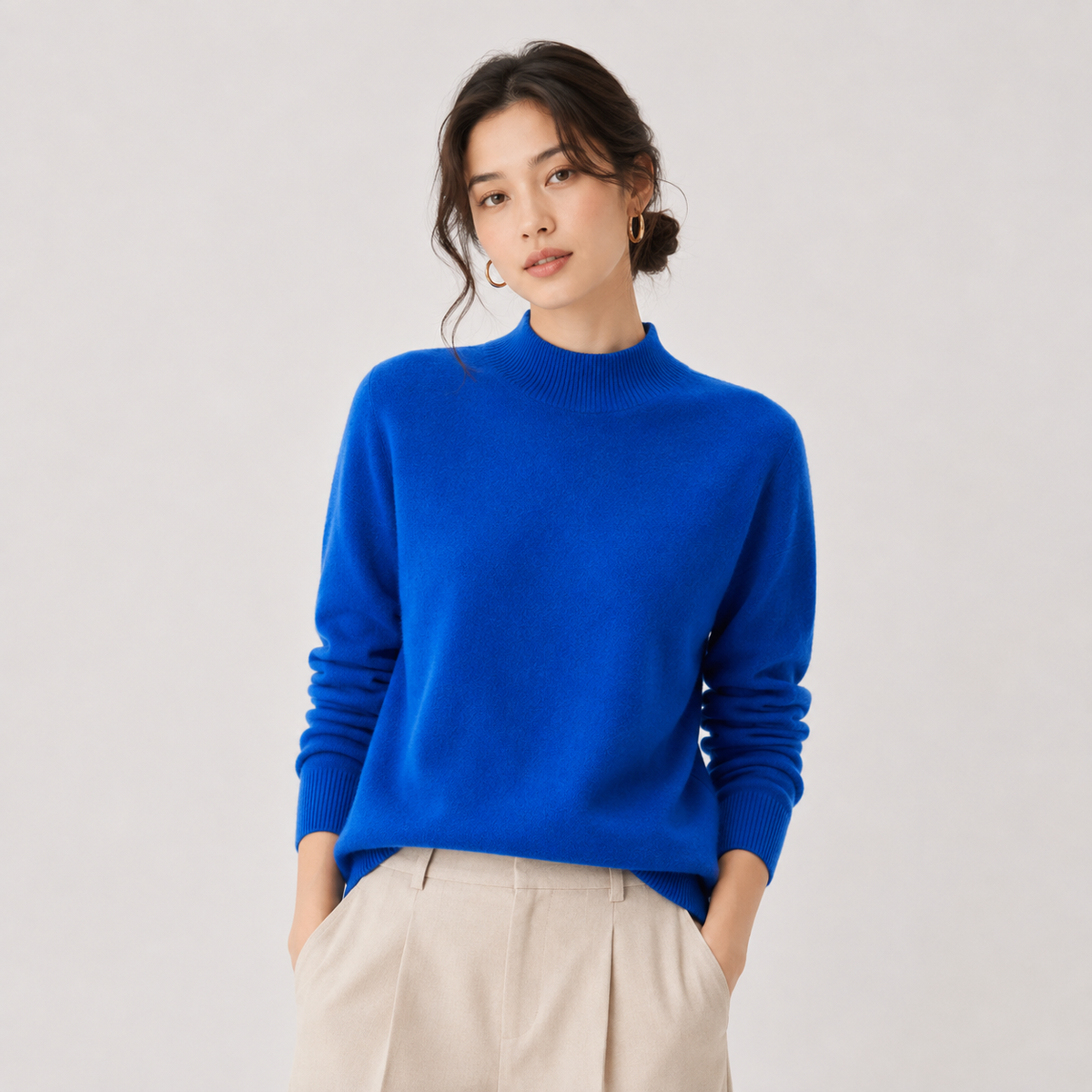 Pull Col Montant Effet Cachemire Femme Lise