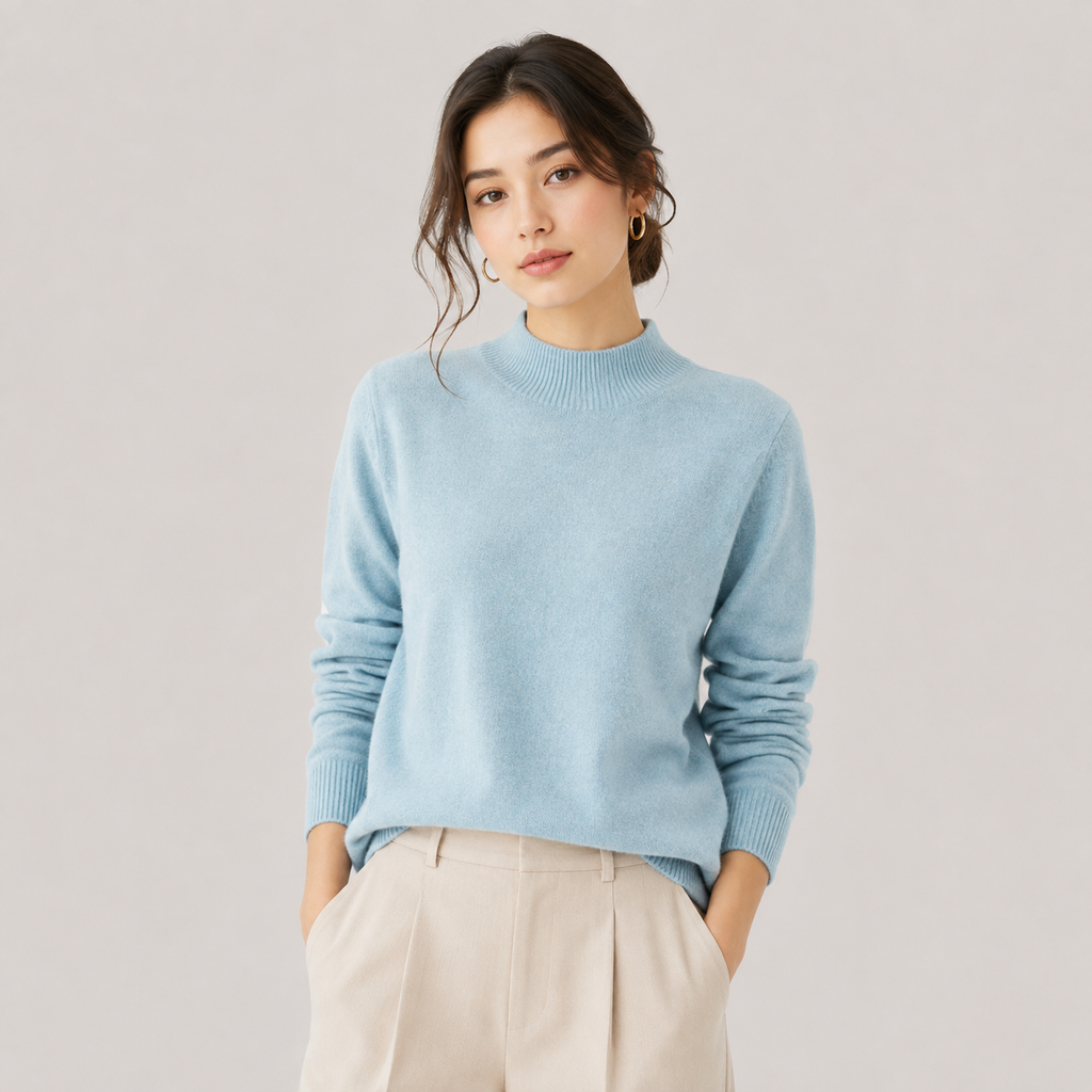 Pull Col Montant Effet Cachemire Femme Lise