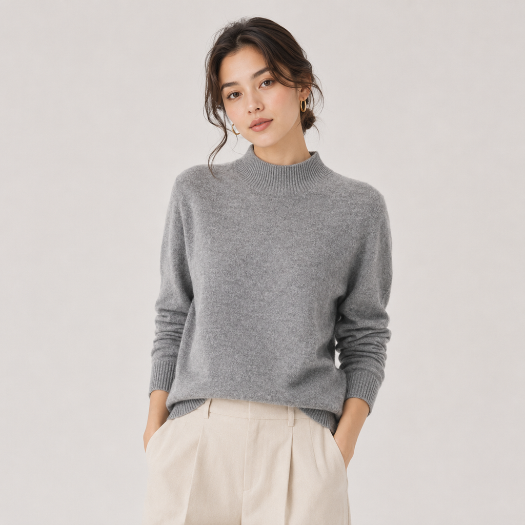 Pull Col Montant Effet Cachemire Femme Lise