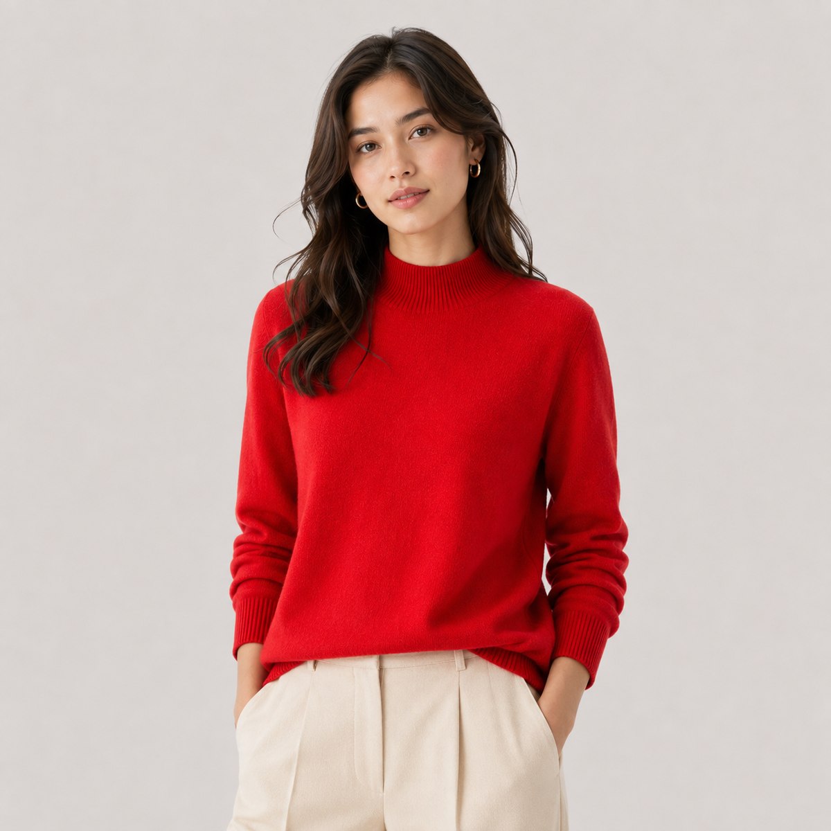Pull Col Montant Effet Cachemire Femme Lise