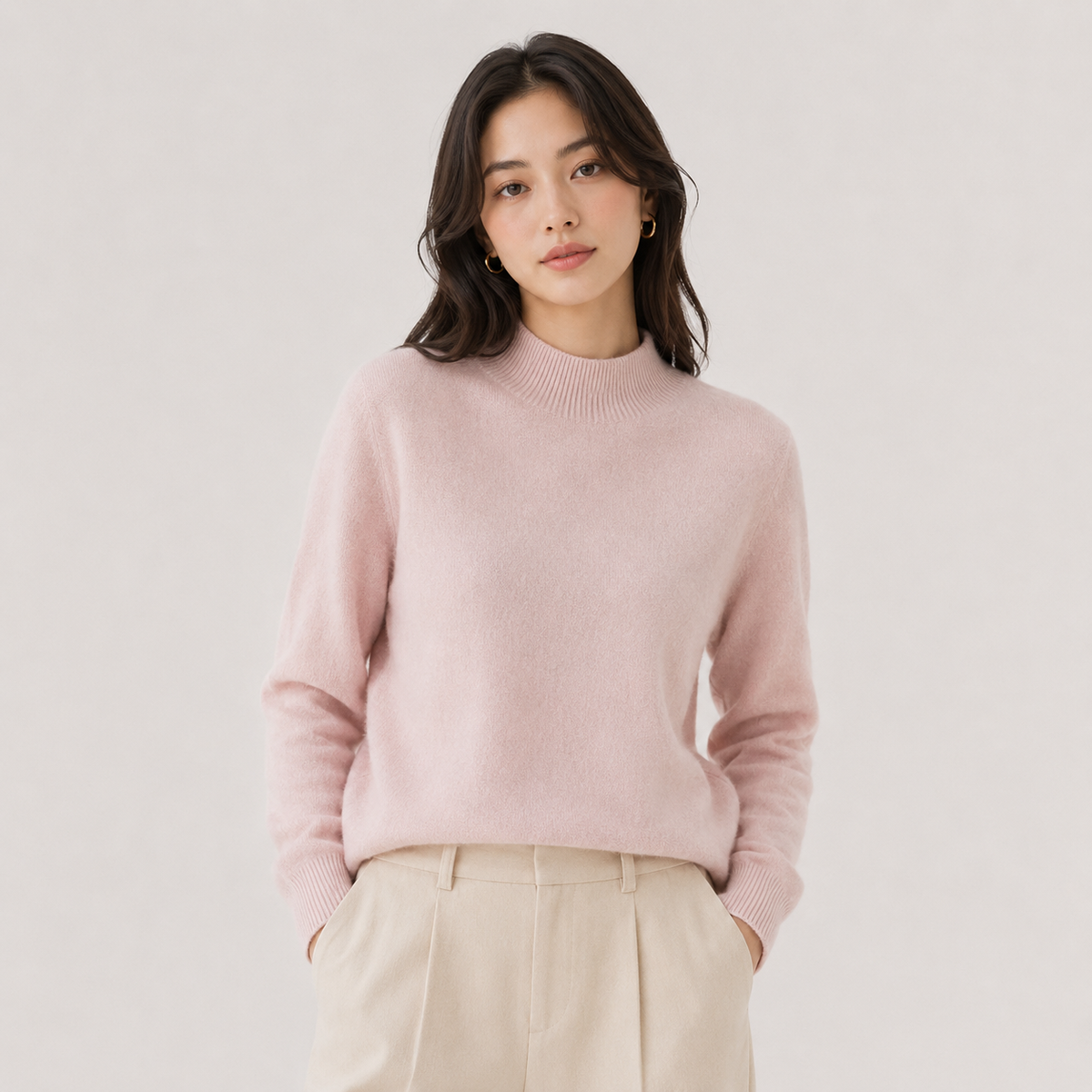Pull Col Montant Effet Cachemire Femme Lise