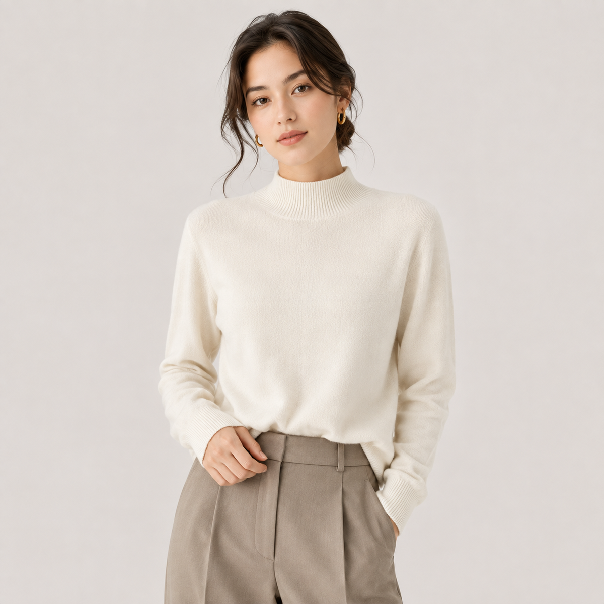Pull Col Montant Effet Cachemire Femme Lise