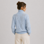 Pull Torsadé Col Roulé Grosse Maille Femme Valentine