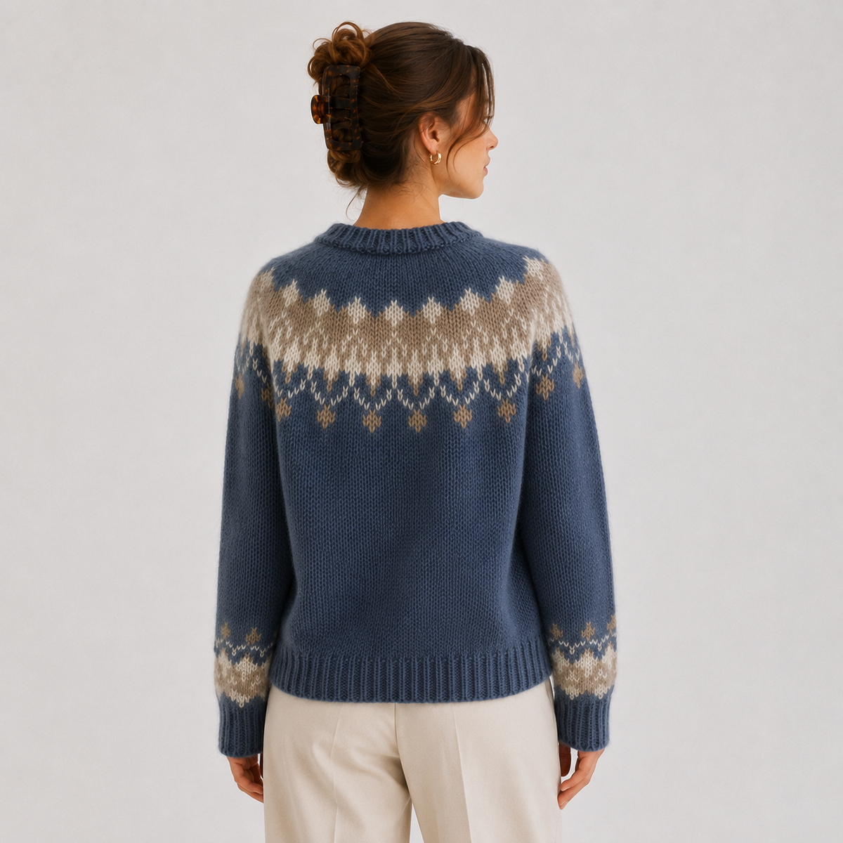 Pull Jacquard Norvégien Femme Solène