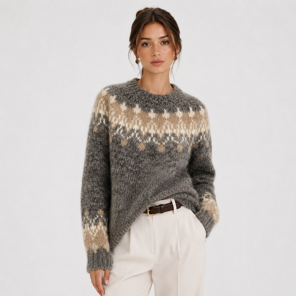 Pull Jacquard Norvégien Femme Solène