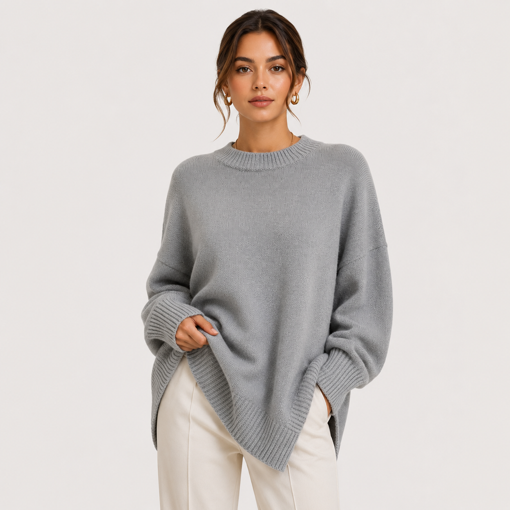 Pull Oversize Col Montant en Maille Femme Charlotte