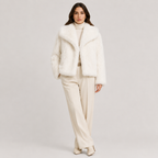 Veste Fausse Fourrure Courte Femme Rose