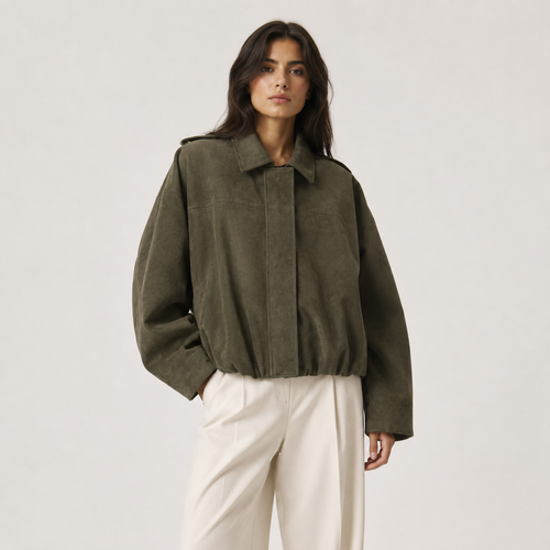 Veste Aspect Daim Oversize Femme Camille