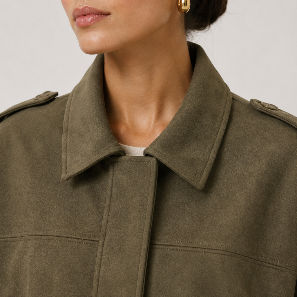 Veste Aspect Daim Oversize Femme Camille