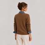 Gilet en Maille Col en Jean Femme Adèle