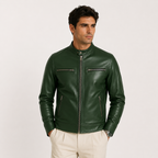 Veste Motard en Simili Cuir Homme Samuel