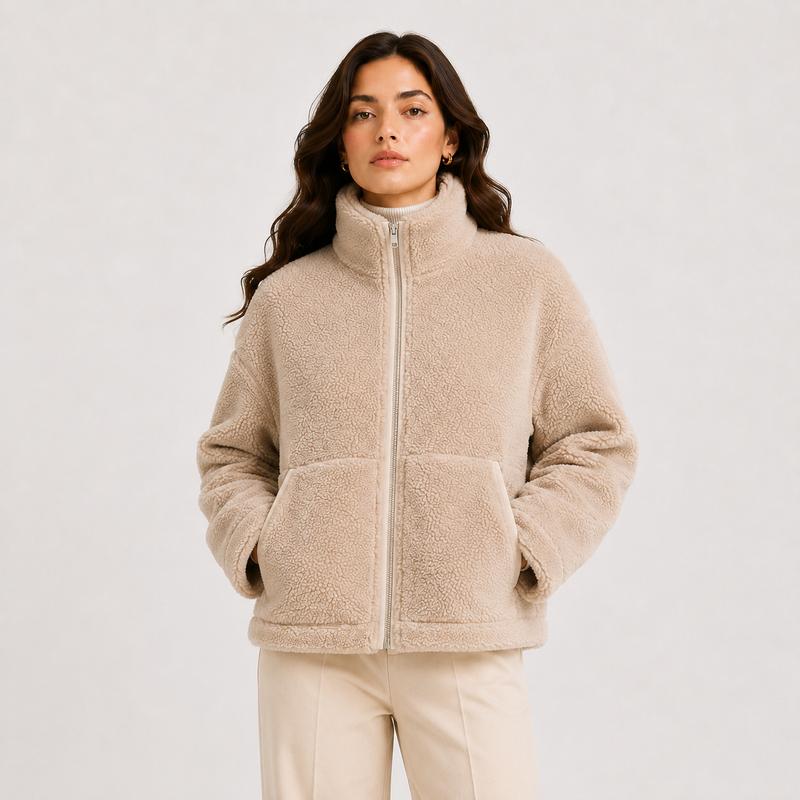 Veste Sherpa Zippée Femme Nina