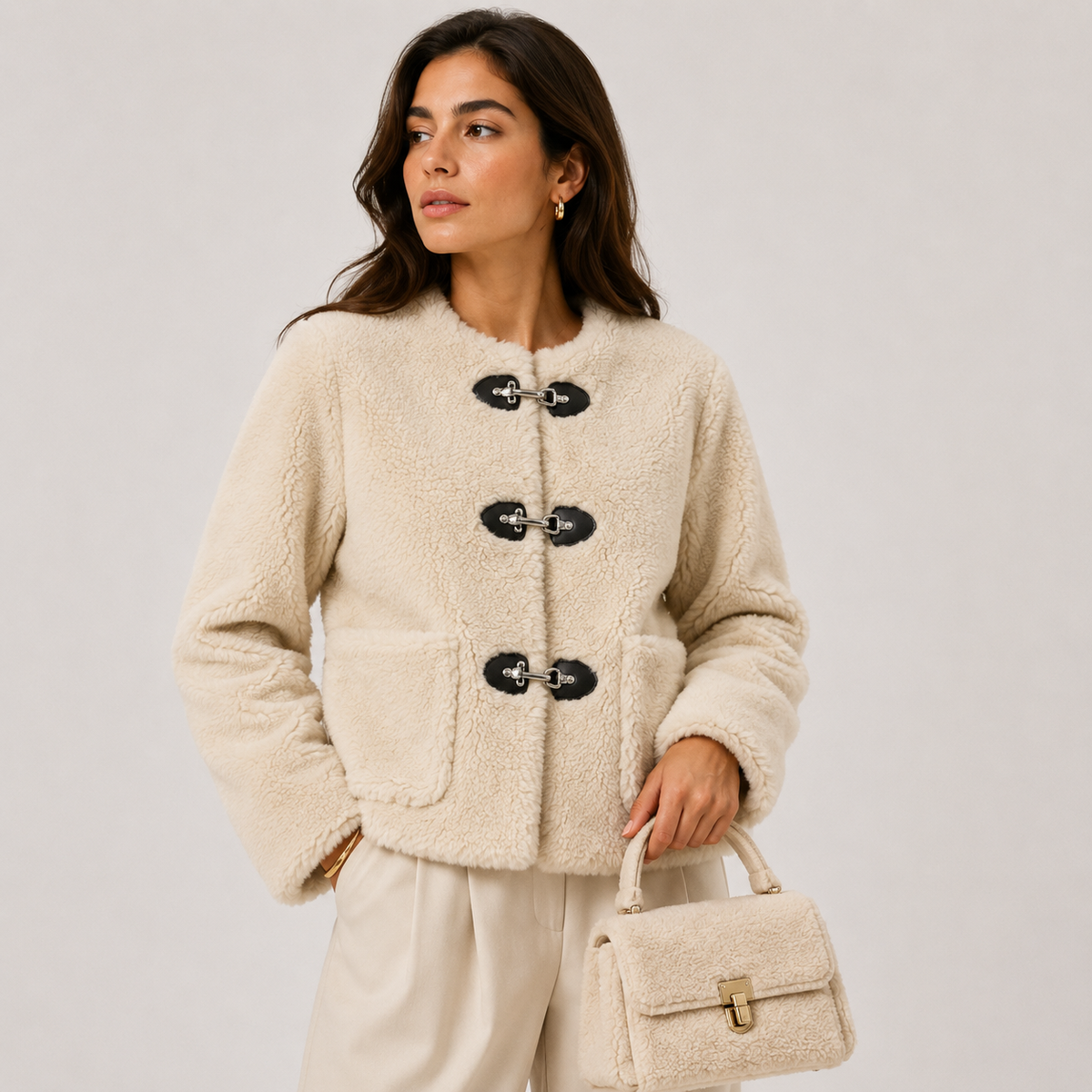 Veste Moumoute à Brandebourgs Femme Margot