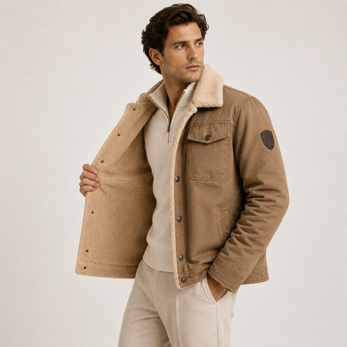 Veste Sherpa Doublée Col Effet Mouton Homme Benjamin
