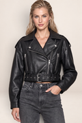 Perfecto Simili Cuir Noir Femme Thérèse