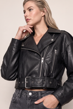 Perfecto Simili Cuir Noir Femme Thérèse
