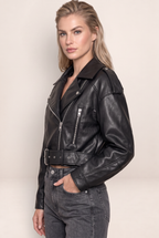 Perfecto Simili Cuir Noir Femme Thérèse