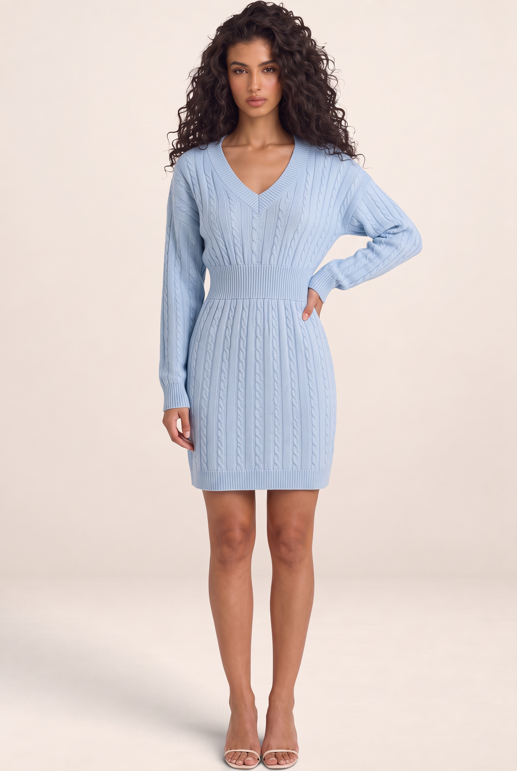 Robe Pull Torsadée Courte Femme Wanda